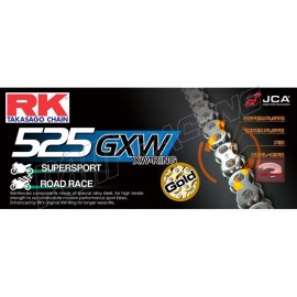 Chaine RK 525GXW XW'Ring Ultra renforcée or ou couleur