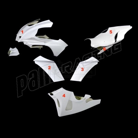 Carénage poly complet racing 6 parties fibre de verre R1 2020-2026 SRT FAIRINGS
