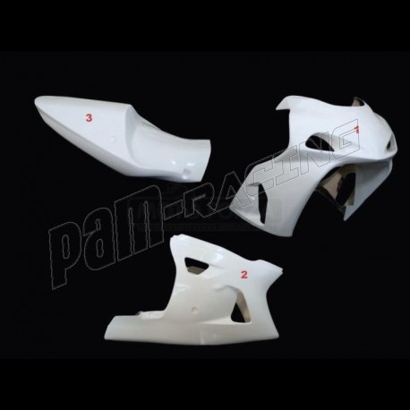 Carénage poly complet racing 3 parties fibre de verre GSXR600 GSXR750 K0-K3 SRT FAIRINGS