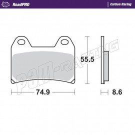 Plaquettes de frein avant RoadPRO Carbone racing Moto-Master 