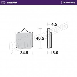Plaquettes de frein avant RoadPRO Carbone racing Moto-Master S1000RR 2009-2018