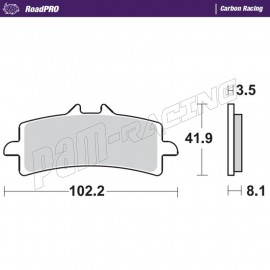 Plaquettes de frein avant RoadPRO Carbone racing Moto-Master 