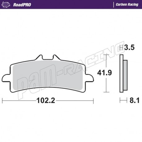 Plaquettes de frein avant RoadPRO Carbone racing Moto-Master 