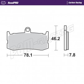Plaquettes de frein avant RoadPRO Carbone racing Moto-Master 675 Daytona 2009-2016