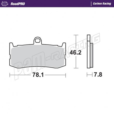 Plaquettes de frein avant RoadPRO Carbone racing Moto-Master 675 Daytona 2009-2016