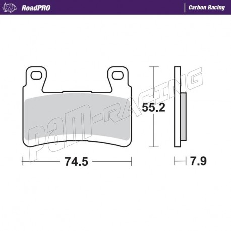 Plaquettes de frein avant RoadPRO Carbone racing Moto-Master ZX6R 636 2013-2019