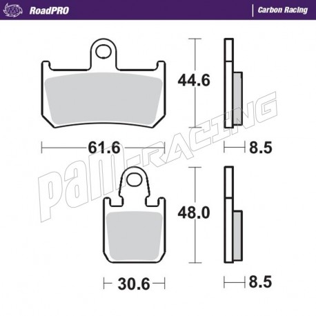 Plaquettes de frein avant RoadPRO Carbone racing Moto-Master R1, MT-01, V-Max