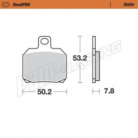 Plaquettes de frein arrière RoadPRO Sinter route Moto-Master