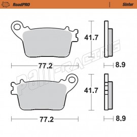 Plaquettes de frein arrière RoadPRO Sinter route Moto-Master CBR1000RR, CBR600RR, ZX10R, ZX636R, GSXR600, GSXR750, GSXR1000