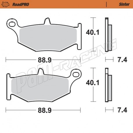 Plaquettes de frein arrière RoadPRO Sinter route Moto-Master SUZUKI GSR/GSX-R/B-KING