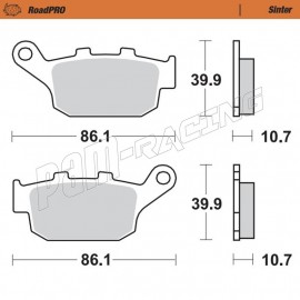 Plaquettes de frein arrière RoadPRO Sinter route Moto-Master 