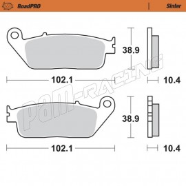 Plaquettes de frein arrière RoadPRO Sinter route Moto-Master Honda, YAMAHA