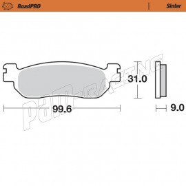 Plaquettes de frein arrière RoadPRO Sinter route Moto-Master YAMAHA