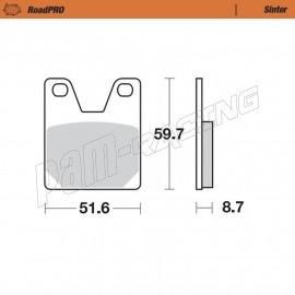 Plaquettes de frein arrière RoadPRO Sinter route Moto-Master YAMAHA