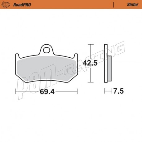 Plaquettes de frein arrière RoadPRO Sinter route Moto-Master MV AGUSTA