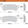 Plaquettes de frein arrière RoadPRO Sinter route Moto-Master CBF 1000 2006-2010, CBF 1000 F 2011-2014