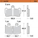 Plaquettes de frein avant RoadPRO Sinter route Moto-Master VFR 1200 F/ DTC 2010