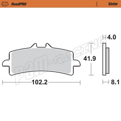 Plaquettes de frein avant RoadPRO Sinter route Moto-Master APRILIA, BIMOTA, BMW, DUCATI, HONDA, KAWASAKI, KTM...