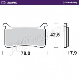Plaquettes de frein avant RoadPRO Carbone Racing Moto-Master HONDA