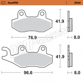 Plaquettes de frein avant ou arrière RoadPRO Sinter route Moto-Master