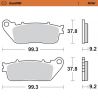 Plaquettes de frein arrière RoadPRO Sinter route Moto-Master CB1000R, VFR1200F, VFR800F/X