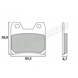 Plaquettes de frein arrière Brembo FZS1000 Fazer 2001-2005, XJR1300 2002-2016