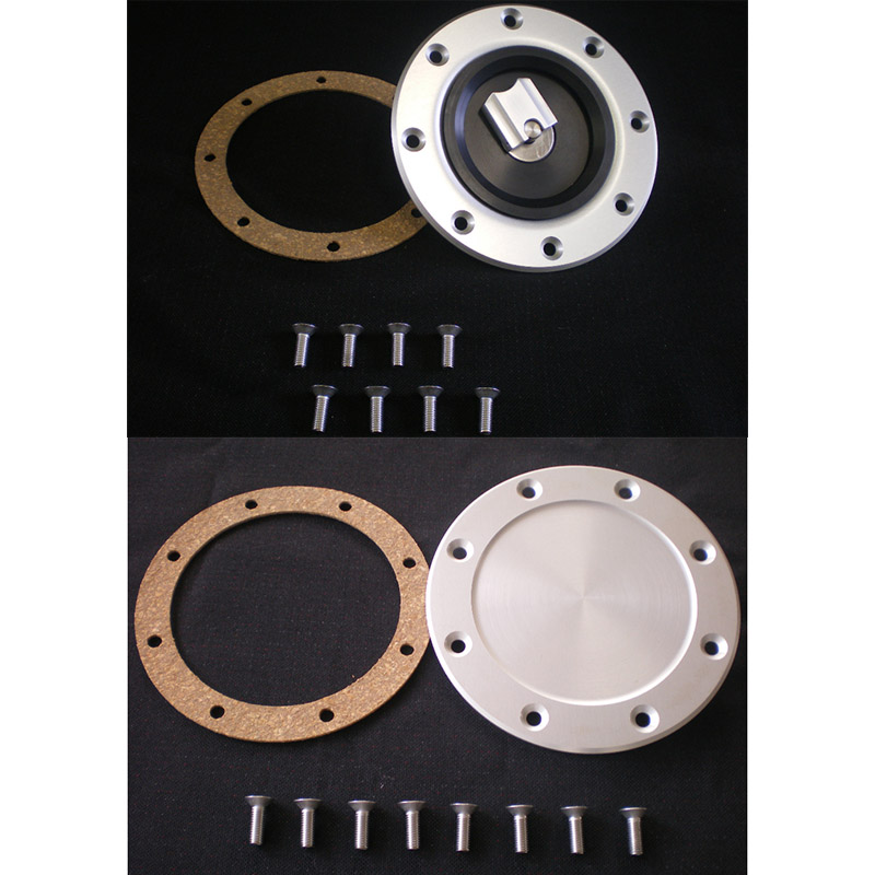 Bouchon D'Essence Moto Chromé - Pour Harley Touring 1996-2023 - Aluminium Billet - Verrouillage 1/4 De Tour