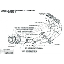 Pièce de rechange pour ligne Akrapovic ancien modèle R6 2008-2016-Kit laine de verre, réparation silencieux, etc..