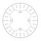 Disque de frein arrière fixe 240 mm HALO Moto-Master HONDA