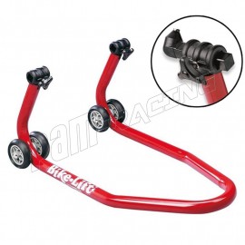 Bequille avant universelle rouge avec supports coniques BIKE LIFT