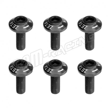 Vis de bulle aluminium M5x15 mm ZETA Racing 4, 6 ou 8 pièces