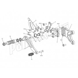 Pièce de rechange pour commandes reculées Bonamici Racing Daytona 675, 675 Street Triple 2006-2012