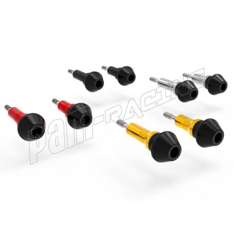 Tampons de protection de cadres PERFORMANCE TECHNOLOGY Streetfighter V4, V4S 2020-2025