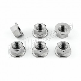 Ecrou de couronne titane M10x1.25 mm PACK X6 PRO-BOLT