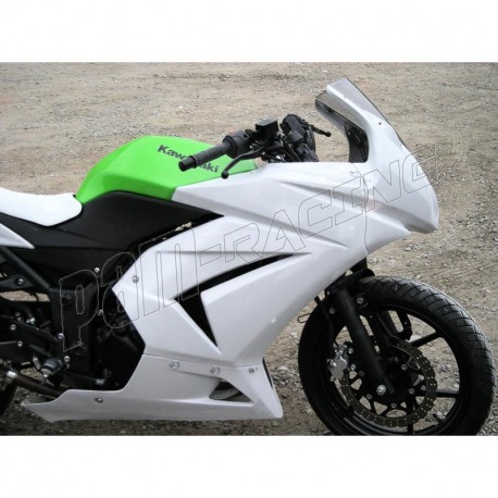 Carénage avant racing 4 parties fibre de verre NINJA 250R 2008-2012 PLASTIC BIKE