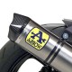 Sticker autocollant ARROW 90x90 mm jaune/bleu