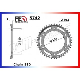 Couronne acier 530 CBR 1000 RR 2004-2021 / CBR900 / VTR1000 FRANCE EQUIPEMENT