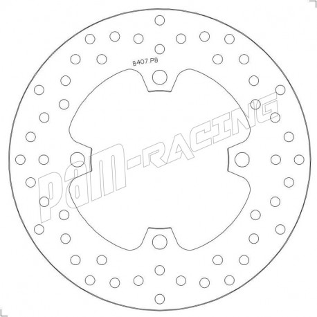 Disque de frein arrière fixe Série Oro 220 mm BREMBO ZX10R 2016-2020, ZX10RR 2017-2021