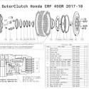 Pièce de rechange pour embrayage anti-dribble SUTER CRF 450 2017-2018