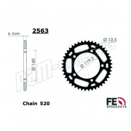 Couronne alu racing 520 S1000RR 2019-2023 FRANCE EQUIPEMENT