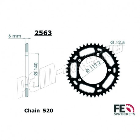 Couronne alu racing 520 S1000RR 2019-2023 FRANCE EQUIPEMENT