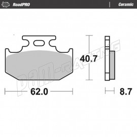 Plaquettes de frein arrière céramique RoadPro MOTO MASTER SUZUKI, YAMAHA