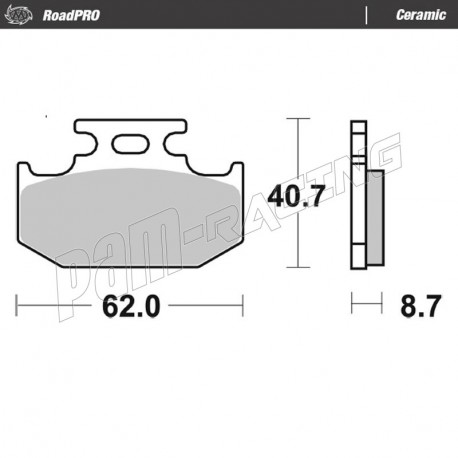 Plaquettes de frein arrière céramique RoadPro MOTO MASTER SUZUKI, YAMAHA