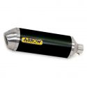 Silencieux Thunder aluminium noir homologué embout inox ARROW MT-07 2021