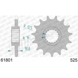 Pignon de sortie de boite AFAM 525 RSV4 2009-2026, TUONO V4 1100 2015-2026, BMW