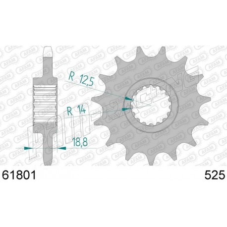 Pignon de sortie de boite AFAM 525 RSV4 2009-2026, TUONO V4 1100 2015-2026, BMW