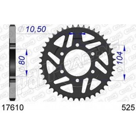 Couronne alu racing 525 ZX6R / ZX7R / ZX9R / ZX10R / Z1000 AFAM