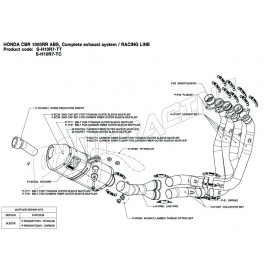 Pièces de rechange pour ligne Akrapovic CBR1000RR 2008-2016--Kit laine de verre, réparation silencieux, etc..