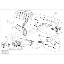 Pièce de rechange pour demi-ligne Trackday Akrapovic R1 2015-2021-Kit laine de verre, réparation silencieux, etc..