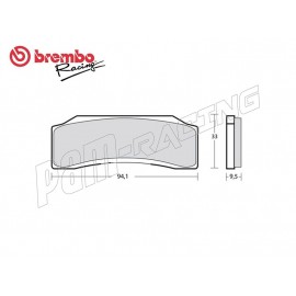 Plaquettes de frein avant Brembo Z04 Racing compétition pour étrier WSBK Evo XB0B180/81